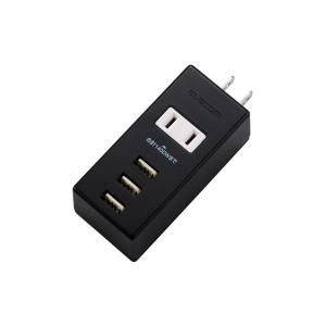 ELECOM（エレコム） トリプルタップ 電源タップ シャッター付き 3口