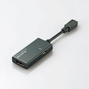 エレコム MHL変換アダプタ USB（microBタイプ）-HDMI（TypeA） ブラック ケーブル長/5cm┃DH-MHLAD01BK｜elecom
