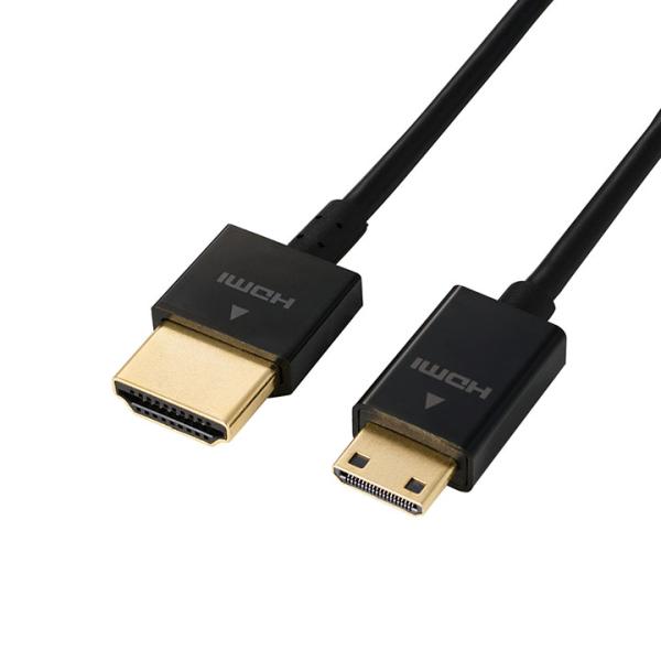 エレコム イーサネット対応 スーパースリム HDMIケーブル(A-C) ブラック 1.0m DH-H...