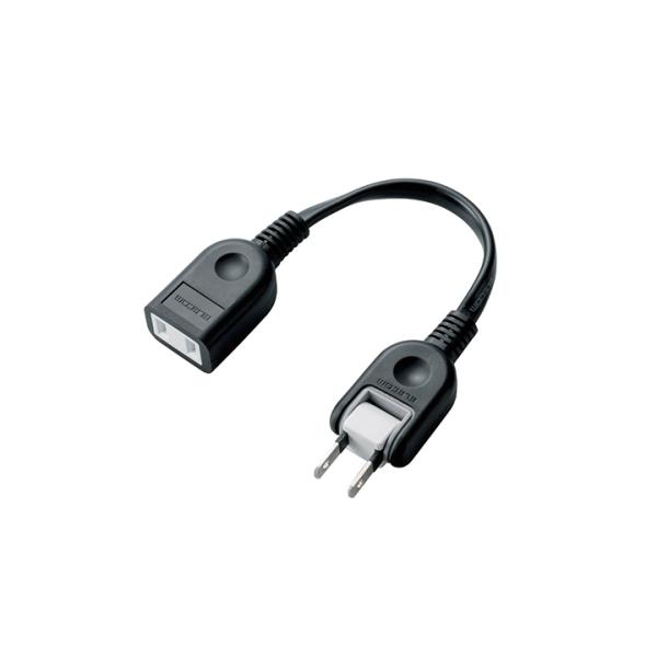 エレコム 電源タップ コンセント タップ ACアダプタ用電源延長コード(1個口) ブラック T-AD...