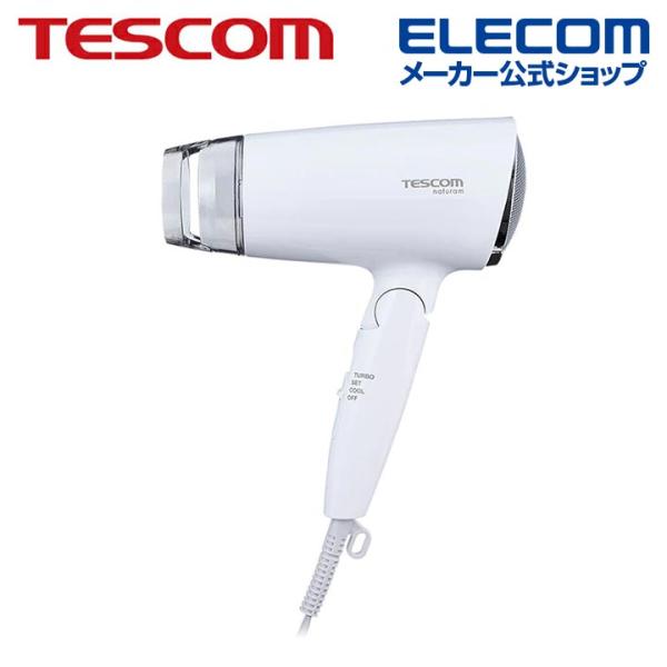 TESCOM マイナスイオン ヘアー ドライヤー 軽量設計 風量1.2m/分でしっかりドライ ホワイ...