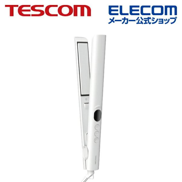 テスコム ヘアアイロン ストレートアイロン AC式 マイナスイオン ホワイト  TS360A-W