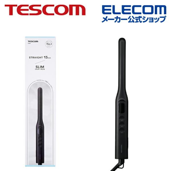 テスコム ヘアーアイロン マイナスイオン スリム ストレート アイロン 13mm AC式(ヘアーアイ...