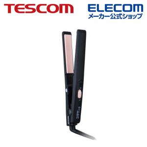 テスコム TESCOM ストレートヘアアイロン しっかり190℃で本格ストレート セラミックコーティング 立ち上がり時間30秒 ブラック┃THS7 K テスコム｜elecom