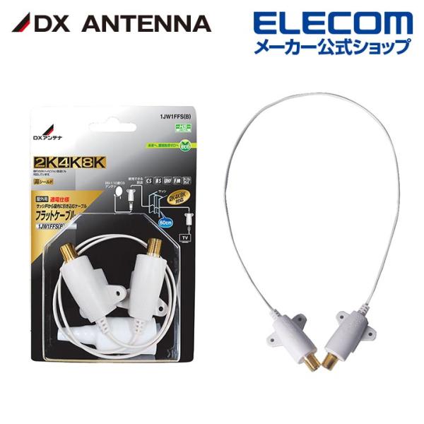DXアンテナ フラットケーブル アンテナケーブル 2K 4K 8K 対応 0.5m F形プラグ F形...