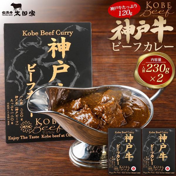 神戸牛 120g使用 ビーフカレー 2食 230gx2 レトルトカレー レトルト食品 牛肉 湯せん ...