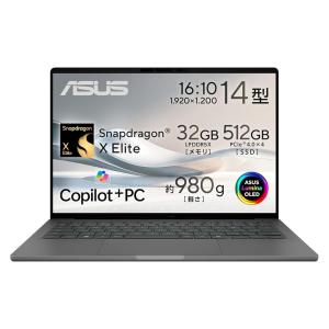 モバイル モバイルノート Zenbook SORA UX3407RA-HA32570GRS 14型/Snapdragon X