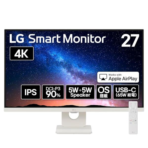 LG Monitor モニター ディスプレイ 27U731SA-W 27インチ/4K(3840×21...
