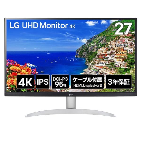 LG モニター ディスプレイ 27UP600K-W 27インチ/4K(3840×2160)/IPS/...