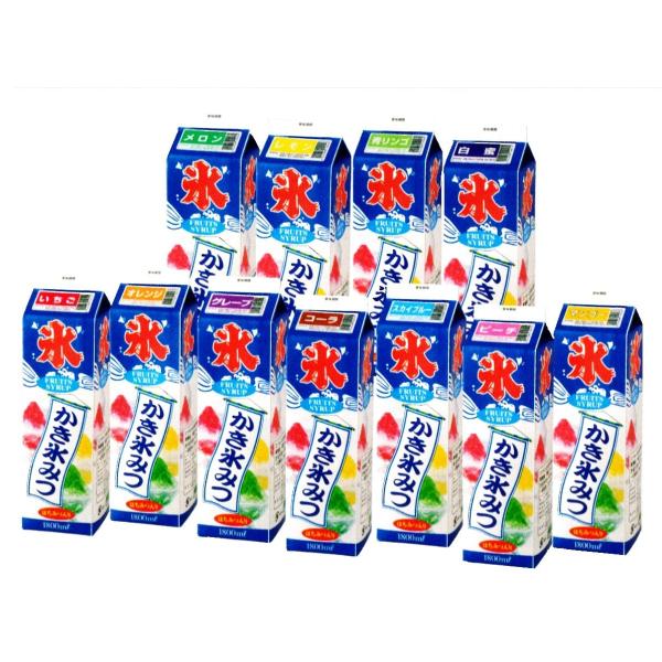 合成甘味料 保存料 無添加 かき氷 みつ マンゴー 1800mL ミツモト製