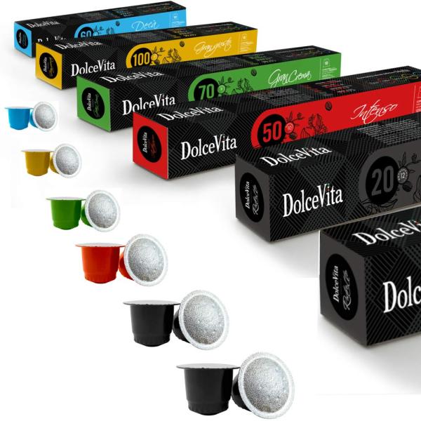 DolceVita ネスプレッソ互換カプセル 5種類アソートセット 60カプセル入 …