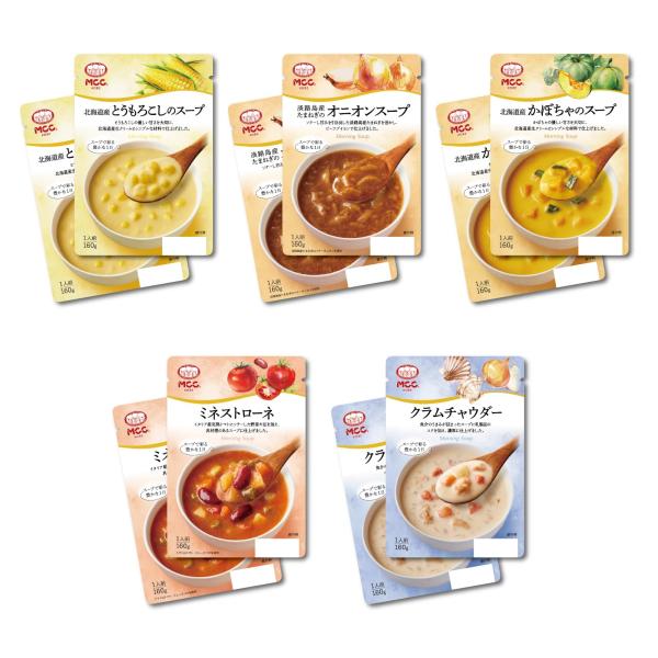 【Amazon.co.jp 限定 】MCC モーニングスープ 売れ筋 5種 セット （160g x ...