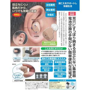 小型耳穴式集音器 集音器 高齢者 充電式耳穴集...の詳細画像3