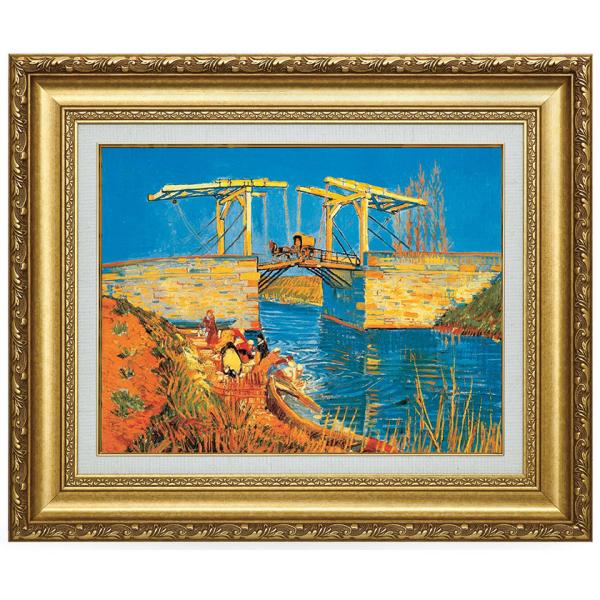 ゴッホ アルルの跳ね橋（馬車） 6号 立体複製名画 額付き 壁掛け 有名画家 アートの友社 絵画 イ...