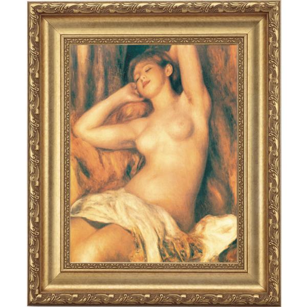 ルノワール 眠る裸婦 4号 立体複製名画 美術品 レプリカ 絵画 額付き インテリア - アートの友...