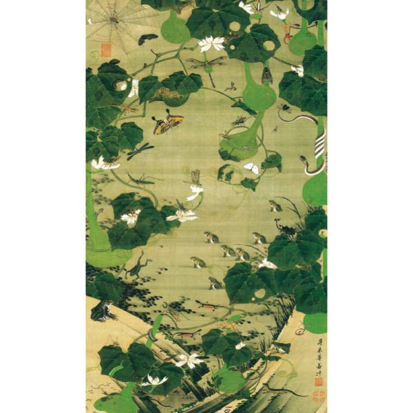 伊藤若冲 動植綵絵 池辺群虫図 高級仕様 額 美術品 作品 複製画 - アートの友社