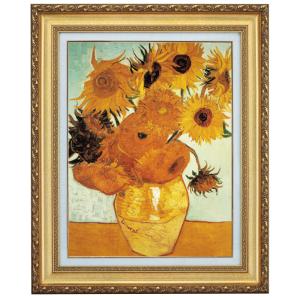 ゴッホ 薔薇 花瓶のバラ 4号 立体複製名画 額付き 壁掛け 有名画家