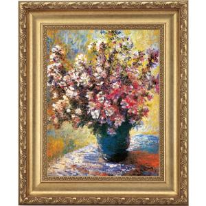 ゴッホ 薔薇 花瓶のバラ 4号 立体複製名画 額付き 壁掛け 有名画家