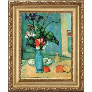ゴッホ 青い花瓶の花 4号 立体複製名画 額付き 壁掛け 有名画家 アート