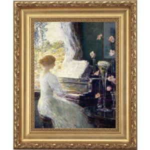 ルノワール ルノアール 長い髪の浴女 4号 立体複製名画 レプリカ 額