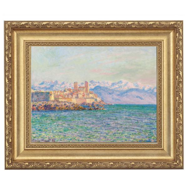 モネ アンティーブの古城 4号 立体複製名画 額付き 壁掛け 有名画家 インテリア 絵画 レプリカ ...