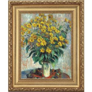 ゴッホ ひまわり レプリカ 3本のひまわり 4号 立体複製名画 額付き