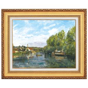 ポール・シャバ 9月の朝 立体複製名画 絵画 額付き インテリア アート