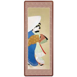 清水玄澄 『顔を拭う女』 新絹本・複製画色紙絵 絵画 日本画