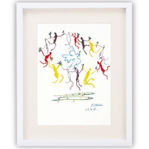 絵画 額装絵画 パブロ・ピカソ 「花瓶の花」 世界の名画シリーズ