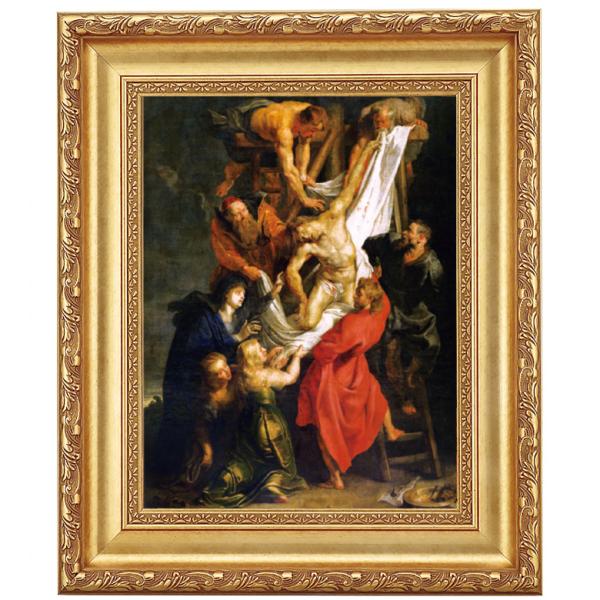 ルーベンス 作品 キリストの降架 4号 立体複製名画 額付き 壁掛け 有名画家 アートの友社