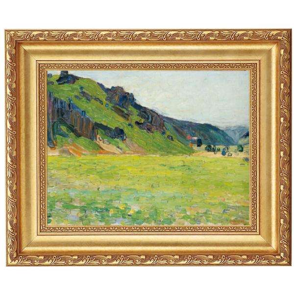 カディンスキー 作品 カルミュンツ_薄緑の山々 4号 立体複製名画 額付き 壁掛け 有名画家 アート...