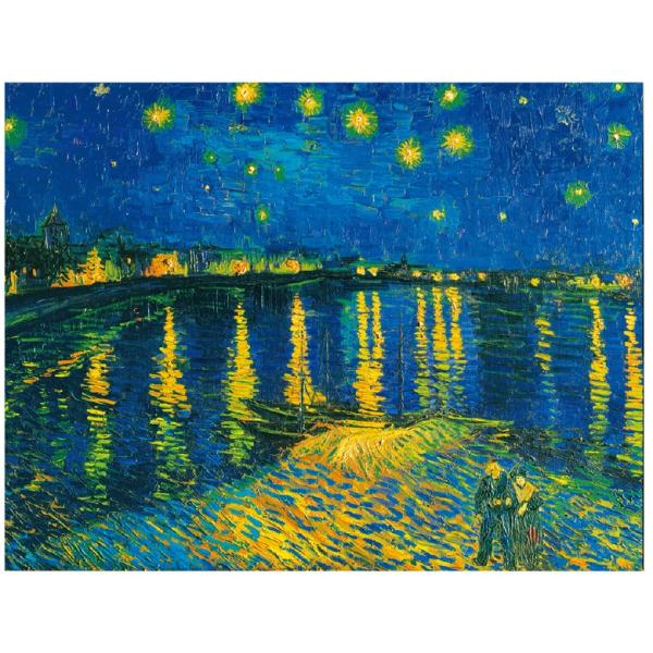 キャンバスアート ゴッホ 作品 ローヌ川の星月夜 10号 立体複製名画 アートの友社 絵画 インテリ...