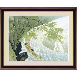 四季山水 夏 鮎釣 川合玉堂 標準額 額付き - アートの友社