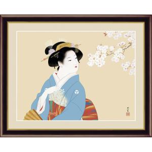 清水玄澄 『顔を拭う女』 新絹本・複製画色紙絵 絵画 日本画