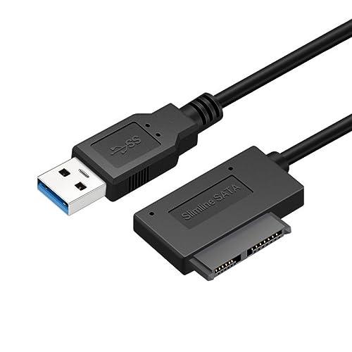 CY USB 3.0 - 7+6 13ピン スリムライン SATA ケーブルアダプター ノートパソコ...