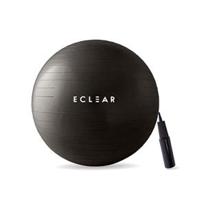 エレコム バランスボール 55cm フィットネス 空気入れ付き 耐荷重500kg ブラック