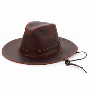 レザー ウエスタン ハット 本革 帽子 ヘンシェル アメリカ製
