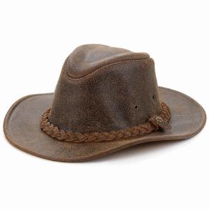 本革 ウエスタン ハット レザー カウボーイ HENSCHEL 牛革 秋冬 本革 ウエスタン ハット レザー カウボーイ HENSCHEL 牛革 秋冬