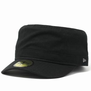 ニューエラ ワークキャップ メタルフラッグ ロゴ コットン へリンボン 帽子 NEWERA 黒 ブラック｜elehelm-hatstore