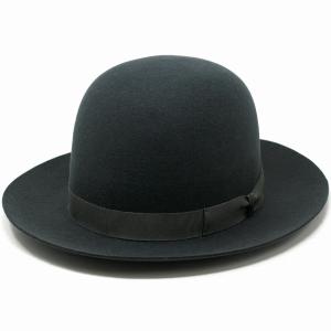 オープンクラウンハット KNOX 帽子 メンズ アメリカ ノックス ブランド クラウンを好きな形に変形 ラビットファーフェルト ウールフェルト ダークグレー｜elehelm-hatstore