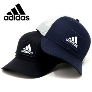 adidas キャップ メッシュ 帽子 春夏 メンズ アディダス ロゴキャップ ベースボールキャップ 涼しい ADM BOS WAPPEN 6P MESH CAP ブラック ネイビー フリー｜