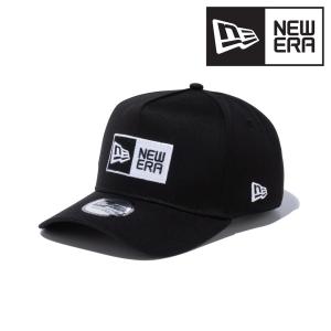 NEWERA 9FORTY A-Frame トラッカー ボックスロゴ ニューエラ 帽子 キャップ メンズ ロゴキャップ ロゴ フリーサイズ ブラック × ホワイト｜elehelm-hatstore