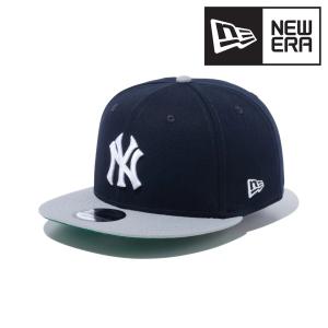 NEWERA 9FIFTY クーパーズタウン ニューヨーク・ヤンキース キャップ ベースボールキャップ ロゴキャップ MLB ネイビー × ホワイト グレーバイザー｜elehelm-hatstore