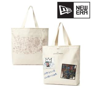 ニューエラ キャンバストート 22L NEWERA JEAN MICHEL BASQUIAT ジャン=ミシェル・バスキア LOVE IS A LIE LOVER=LIAR アイボリー｜elehelm-hatstore