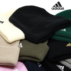 ニットワッチ adidas ニット帽 秋冬 アディダス 帽子 折り返しニットワッチ フリーサイズ メンズ  送料無料 レディース フロント刺繍 男女兼用｜elehelm-hatstore