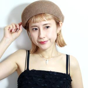 ニットベレー帽 レディース ベレー帽 春夏用 ベレー帽 レディース ぼこぼこベレー サーモニット 涼しい帽子 かわいい メール便送料無料 通販 女性 ベージュ｜elehelm-hatstore