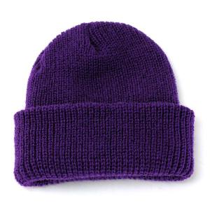 ニット帽 帽子 ビーニー ワッチ ニューヨークハット 4740 Old School Beanie アメリカ製 パープル｜elehelm-hatstore