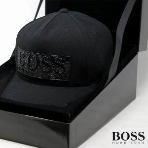 HUGOBOSS キャップ メンズ 帽子 ヒューゴボス スワロフスキー 200個限定 ブランド 立体 ロゴ 正規品 高級 ファッション 小物 ギフトボックス ブラック 黒｜elehelm-hatstore