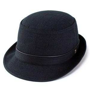 帽子 メンズ ハット 紳士 アルペンハット 帽子 麻綿素材 ブラック メンズ帽子｜elehelm-hatstore