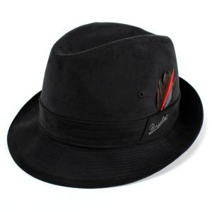 帽子 メンズ ハット スウェード 中折れ帽子 ヌバック ボルサリーノ Borsalino ぼうし ブラック 黒